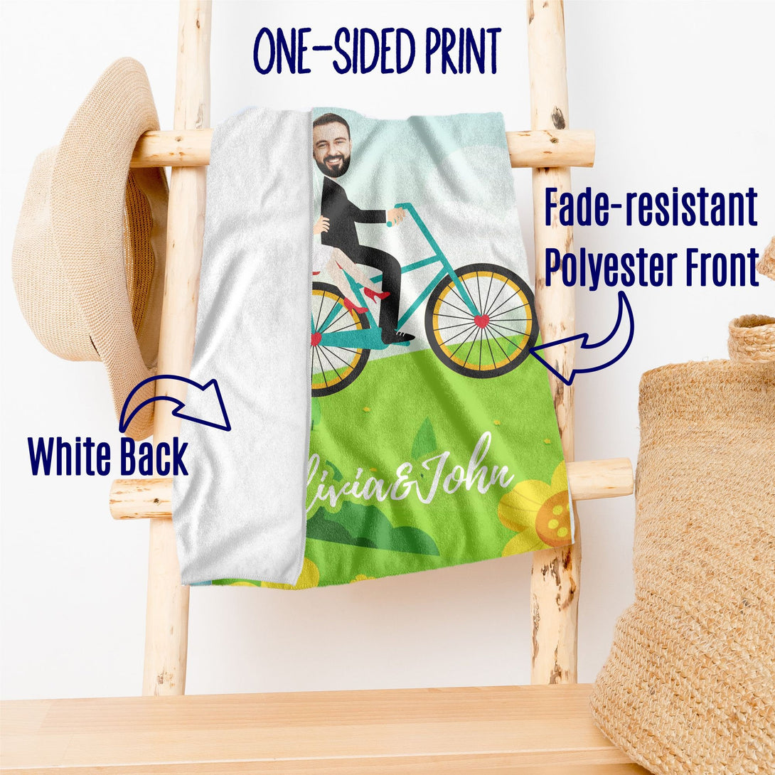 Wedding Personalized Photo Towels, Funny Anniversary Honeymoon Gifts for Couple T101 - Custamazegifts.com 