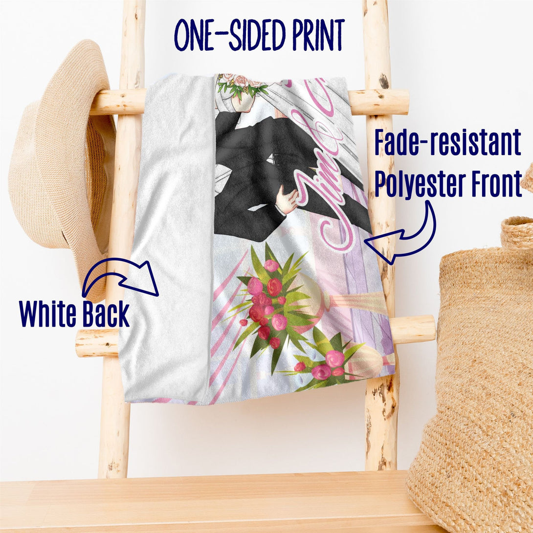 Custom Photo Towel, Mr and Mrs Wedding Honeymoon Gift for Couple T98 - Custamazegifts.com 