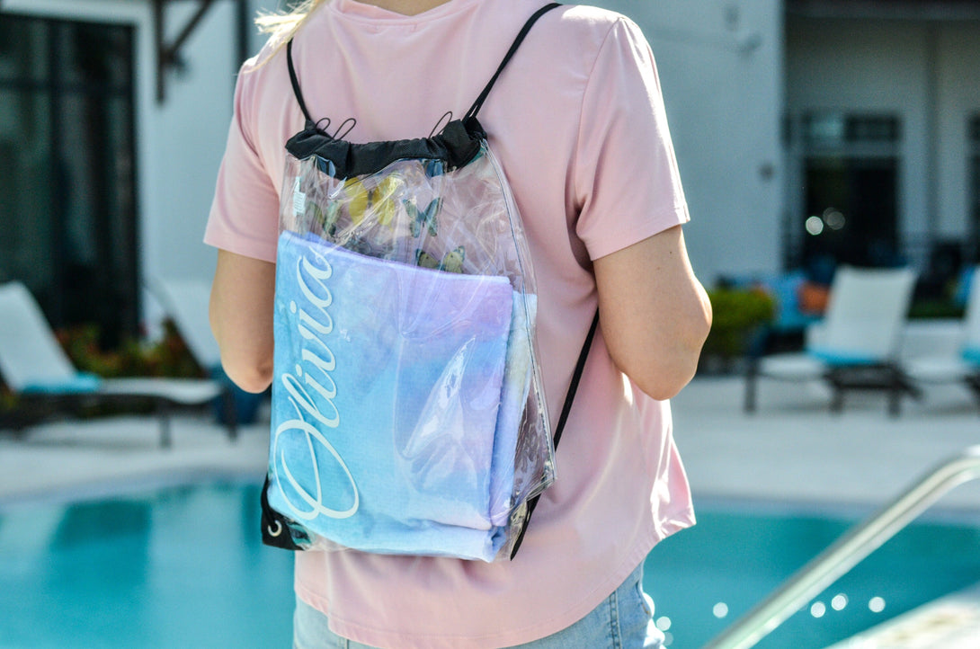 Clear Custom Drawstring Tote Bag for Bachelorette Party Gifts - Custamazegifts.com 