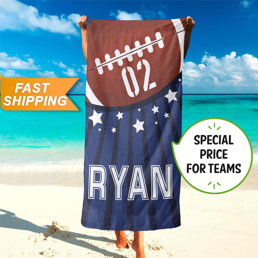 Rugby Sports Team Towels, Customized Name Gifts for Rugby Players Fans T40 - Custamazegifts.com 