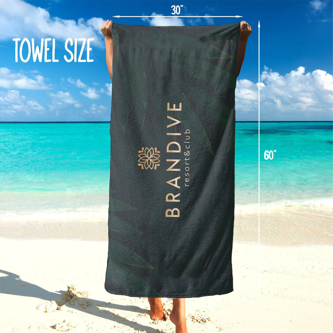 Design Your Own Beach Towel, Add Your Logo or Image on Towel, Promotional Gifts T117 - Custamazegifts.com 