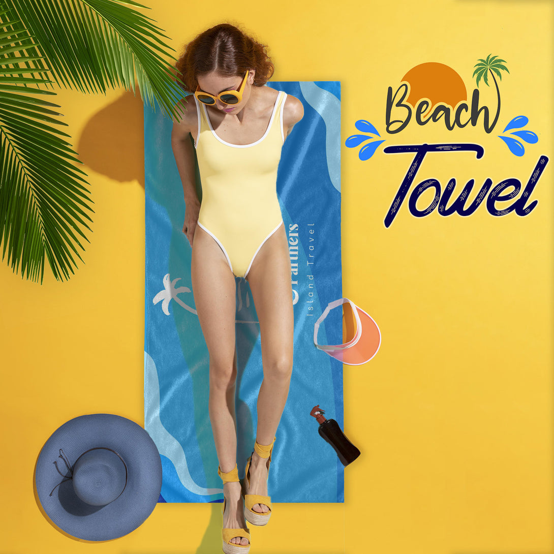 Design Your Own Beach Towel, Add Your Logo or Image on Towel, Promotional Gifts T117 - Custamazegifts.com 