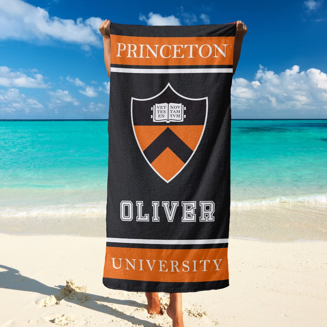 University Logo Beach Towel - Stanford Princeton Michigan Harvard University Logo Towels - Custamazegifts.com 