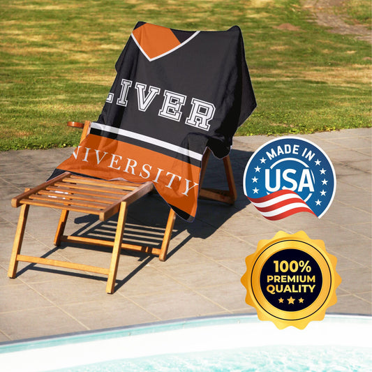 University Logo Beach Towel - Stanford Princeton Michigan Harvard University Logo Towels - Custamazegifts.com 