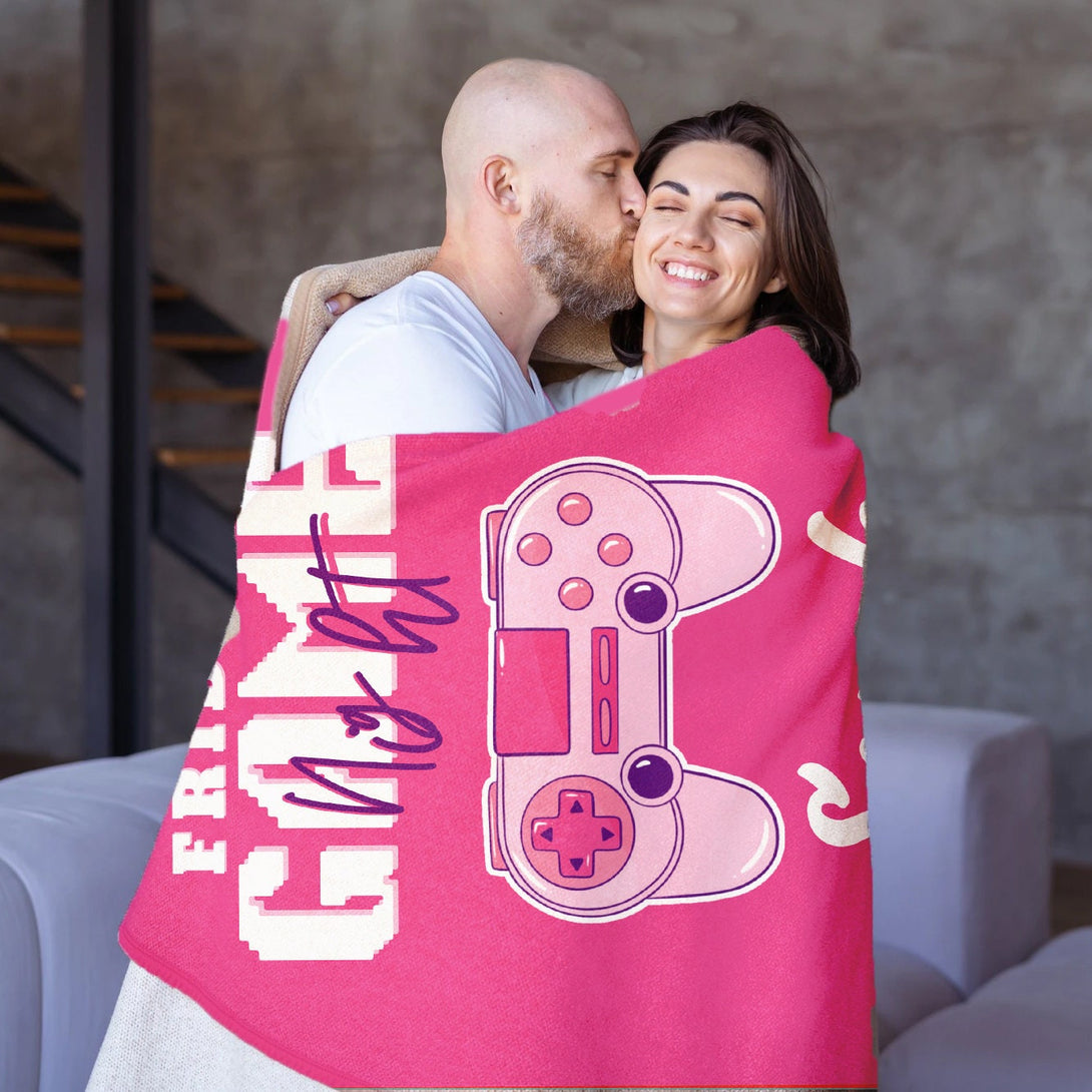 Video Game Blanket, Personalized Gaming Blanket, Game Lover Gifts - Custamazegifts.com 