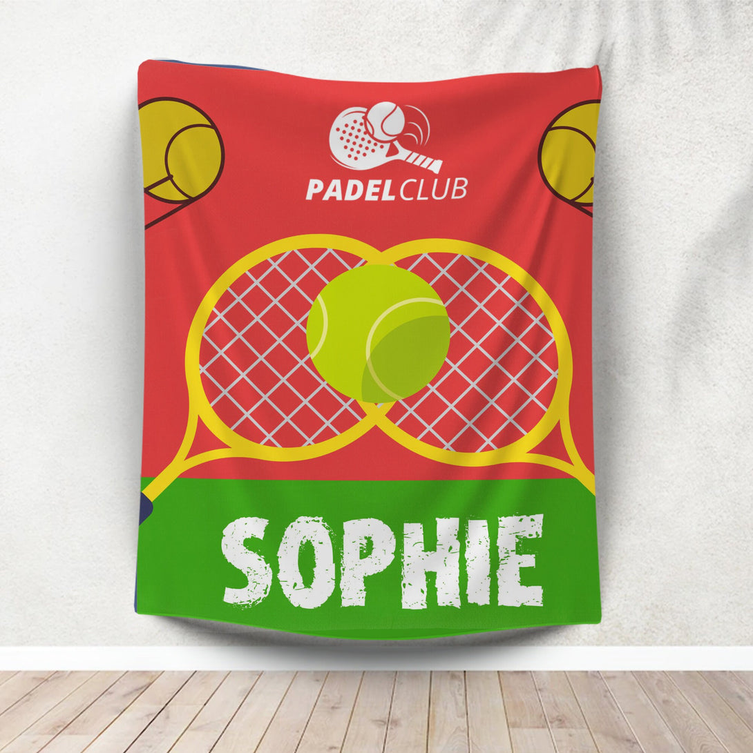 Tennis Player Personalized Blanket with Name - Custamazegifts.com 