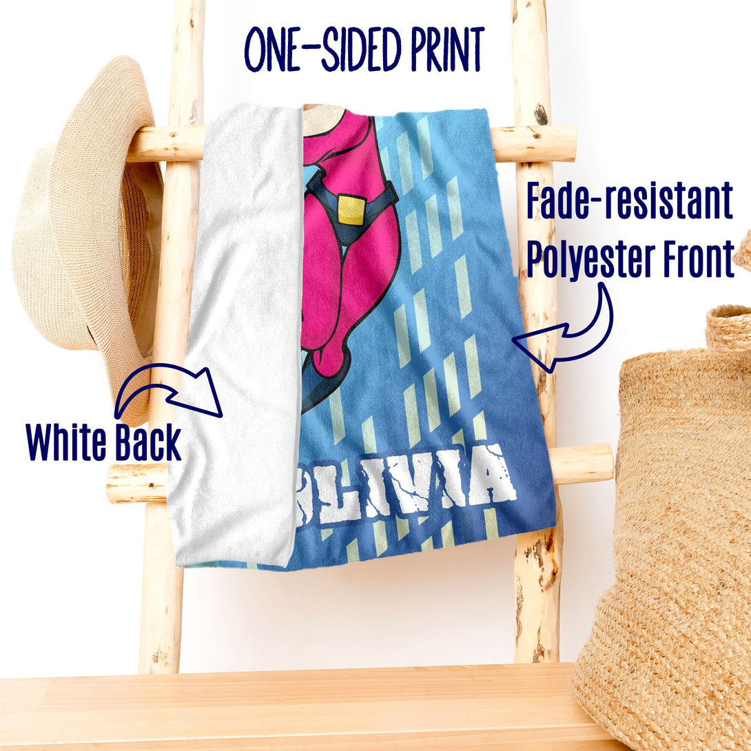 Superhero Kids Photo Towel, Girls Face Personalized Gifts for Her T140 - Custamazegifts.com 