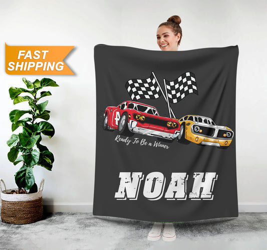 Car Motorcycle Racing Blanket, Personalized Racer Blanket - Custamazegifts.com 