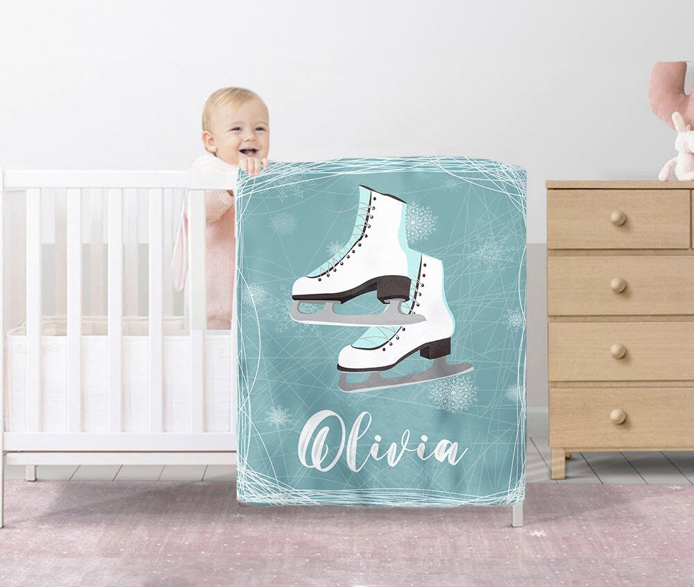 Personalized Figure Skating Blanket, Custom Figure Skater Gift - Custamazegifts.com 