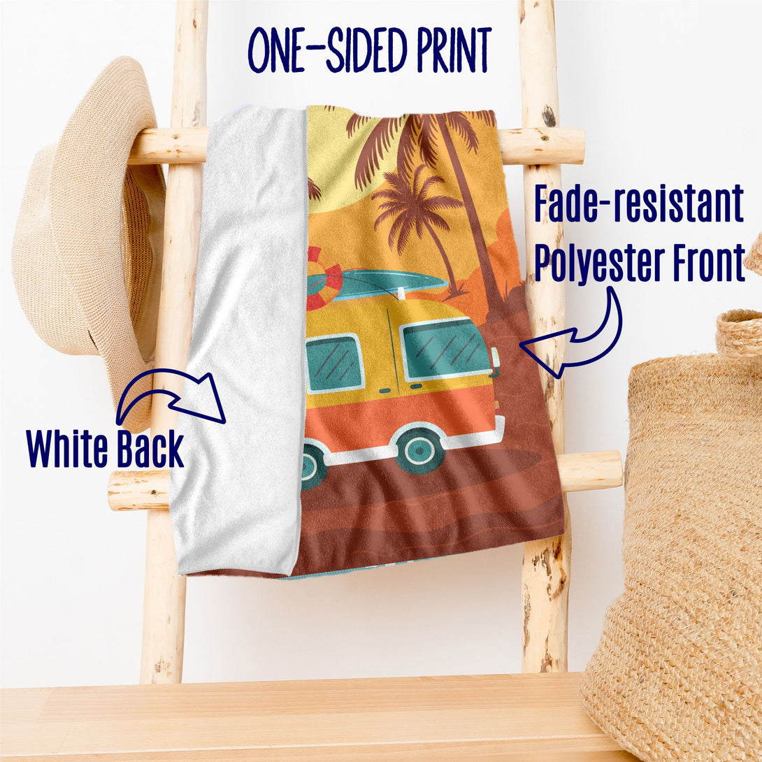 Traveling Personalized Beach Towel, Beach Trip Custom Gifts for Traveler T151 - Custamazegifts.com 