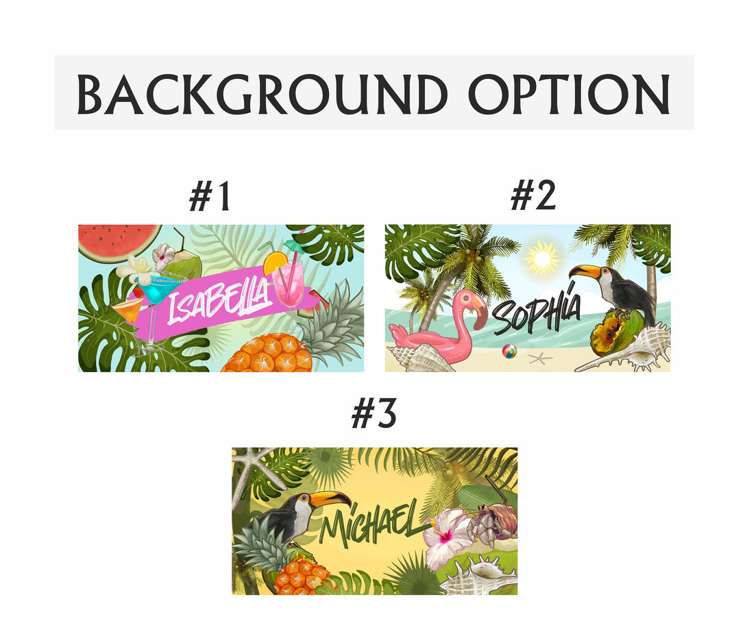 Tropical Print Exotic Birds Beach Towels, Custom Bachelorette Bridesmaid Gifts T142 - Custamazegifts.com 