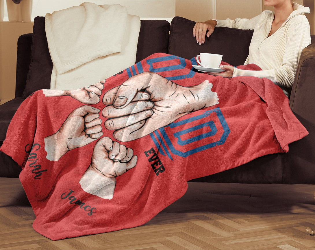 Custom Blanket for Fathers - Best Dad Gifts for Him - Custamazegifts.com 