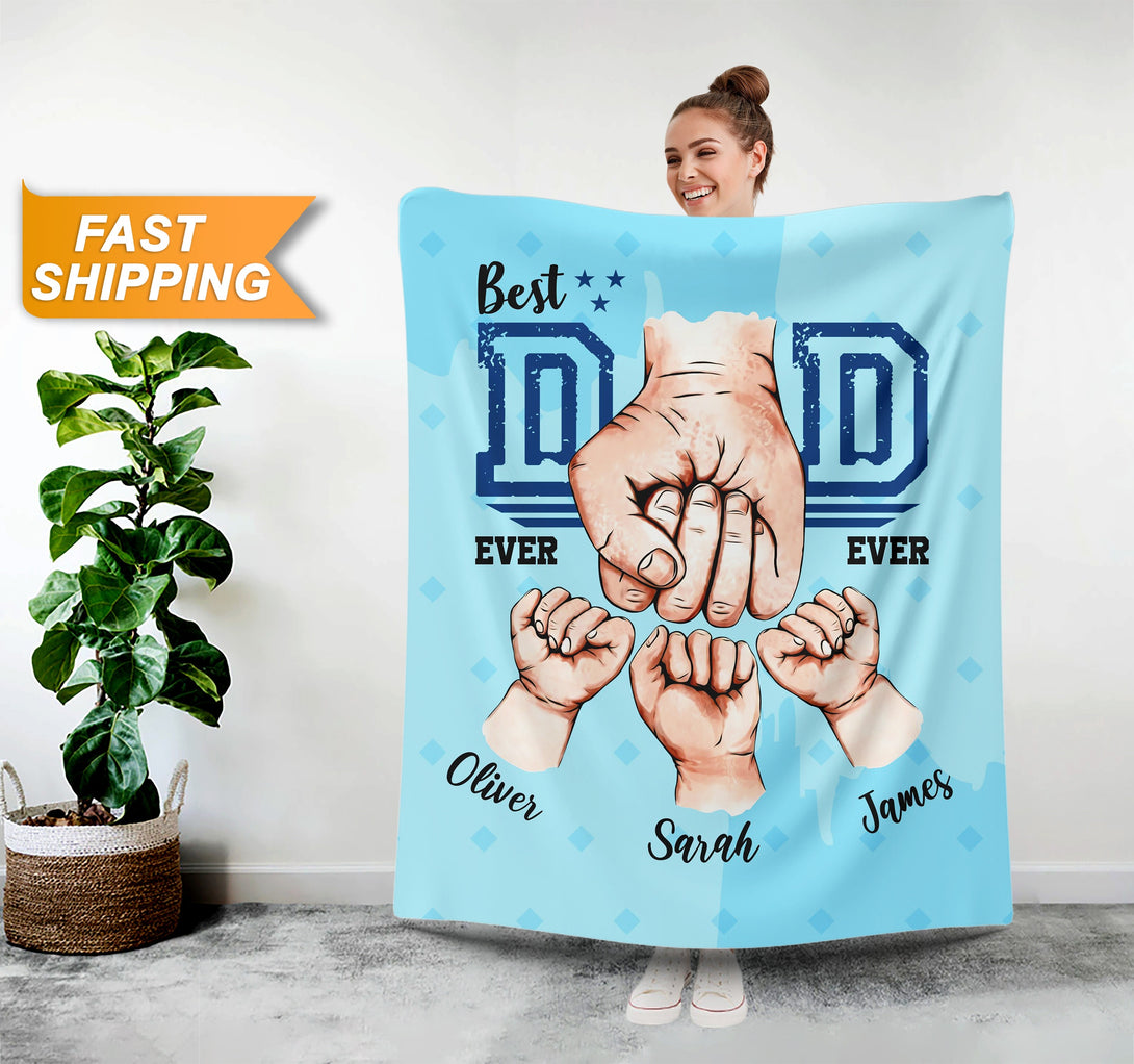 Custom Blanket for Fathers - Best Dad Gifts for Him - Custamazegifts.com 