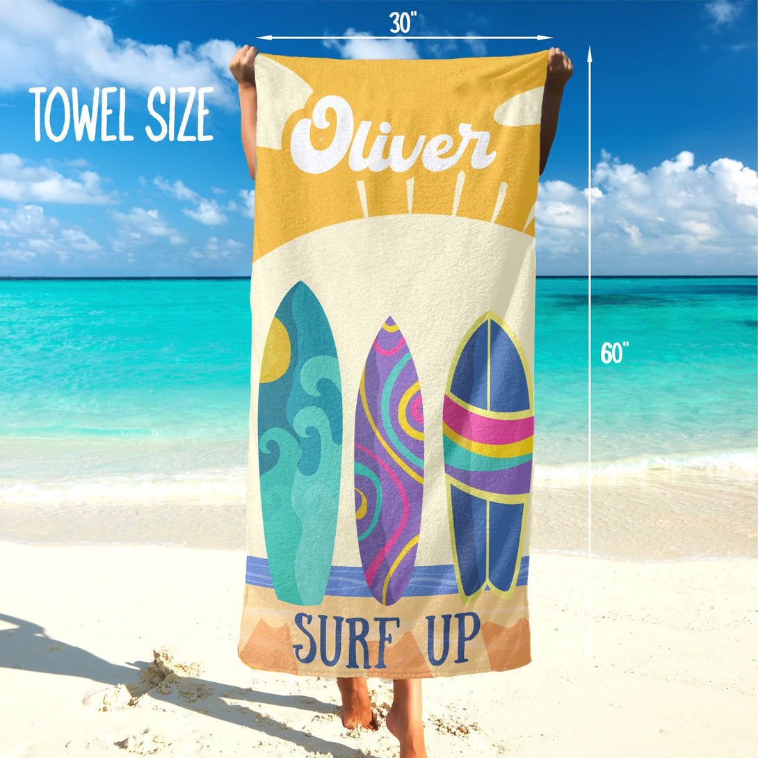 Traveling Personalized Beach Towel, Beach Trip Custom Gifts for Traveler T151 - Custamazegifts.com 