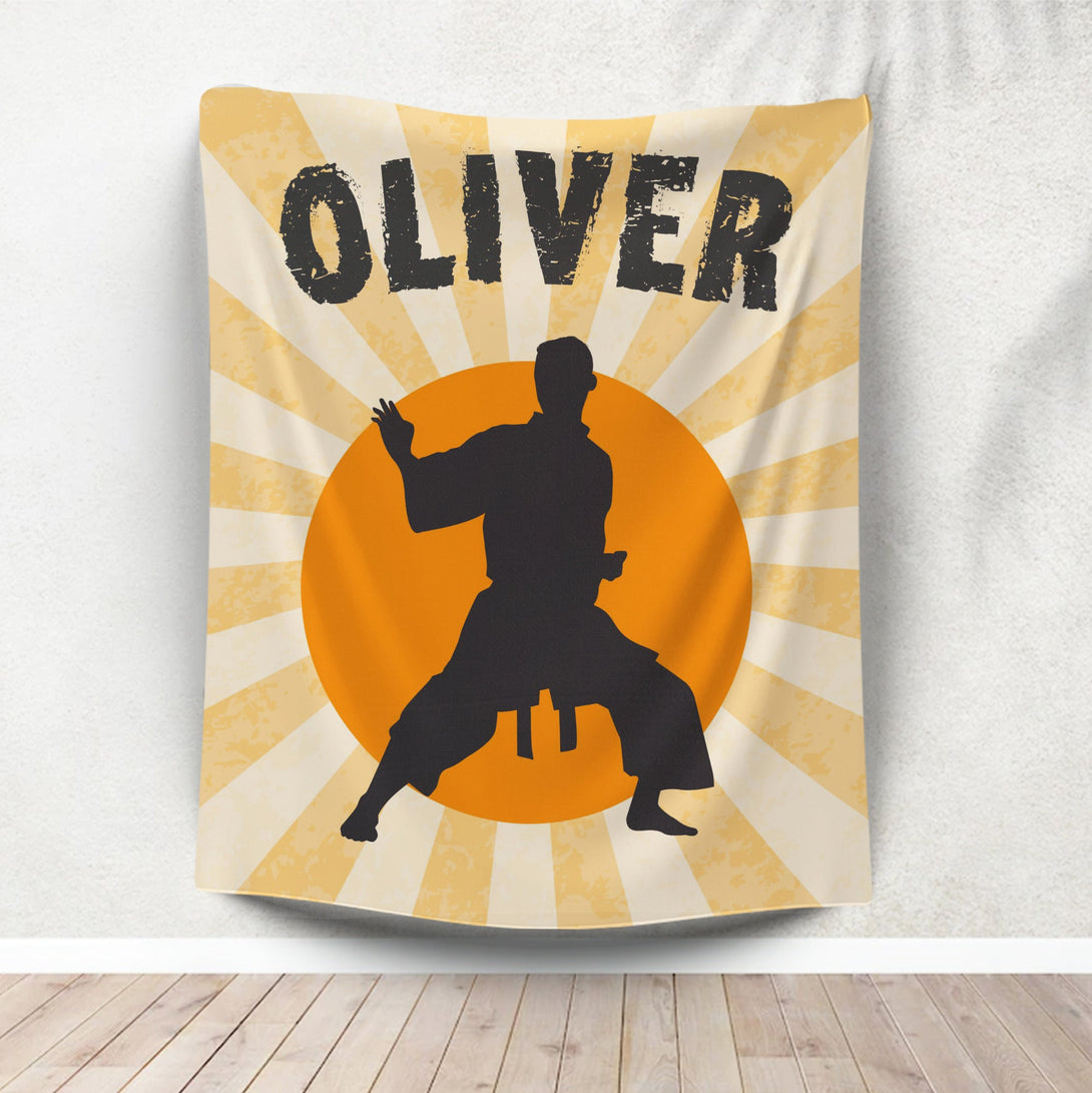 Karate Blanket, Custom Blanket,  Personalized Karate Gift for Him Her - Custamazegifts.com 