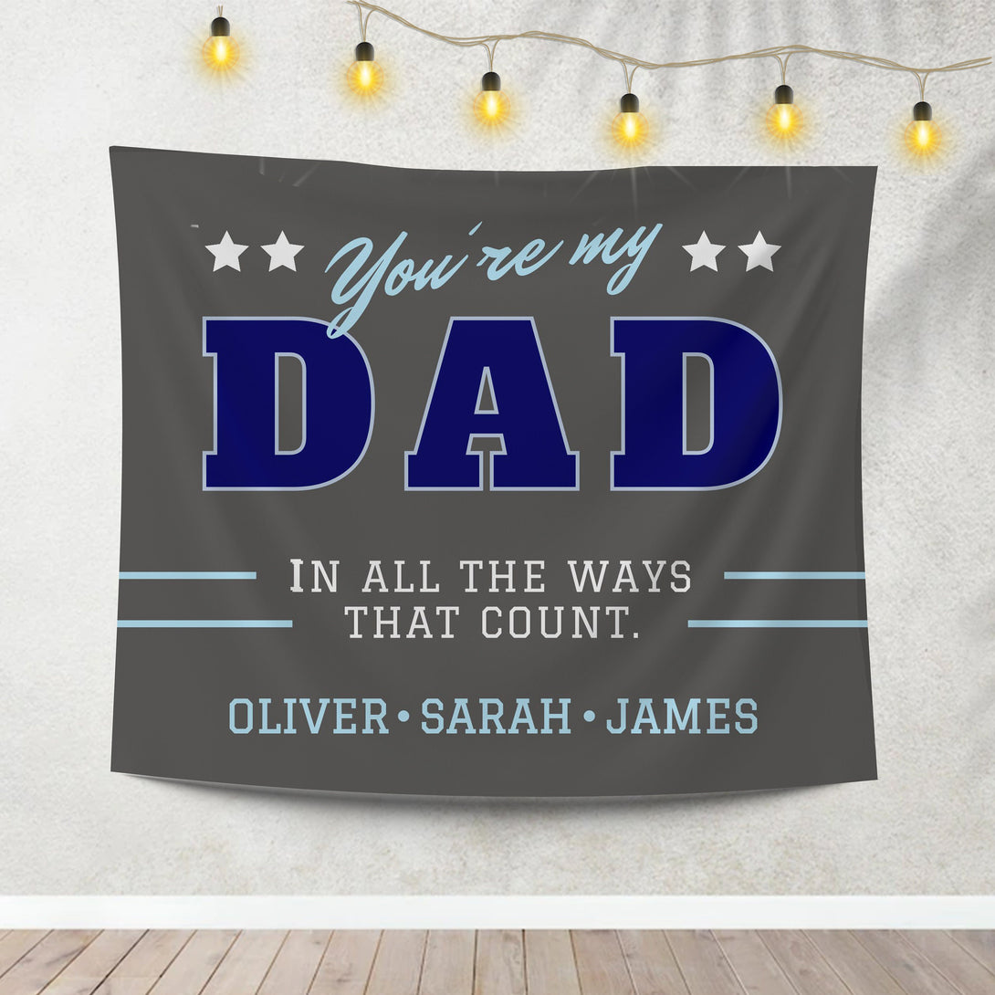 Fathers Day Blanket Gift for Him, Best Dad Ever Gift - Custamazegifts.com 