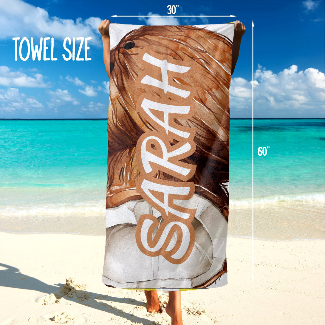 Ice Cream Summer Towel, Fruit Print Beach Towel, Personalized Gifts T166 - Custamazegifts.com 