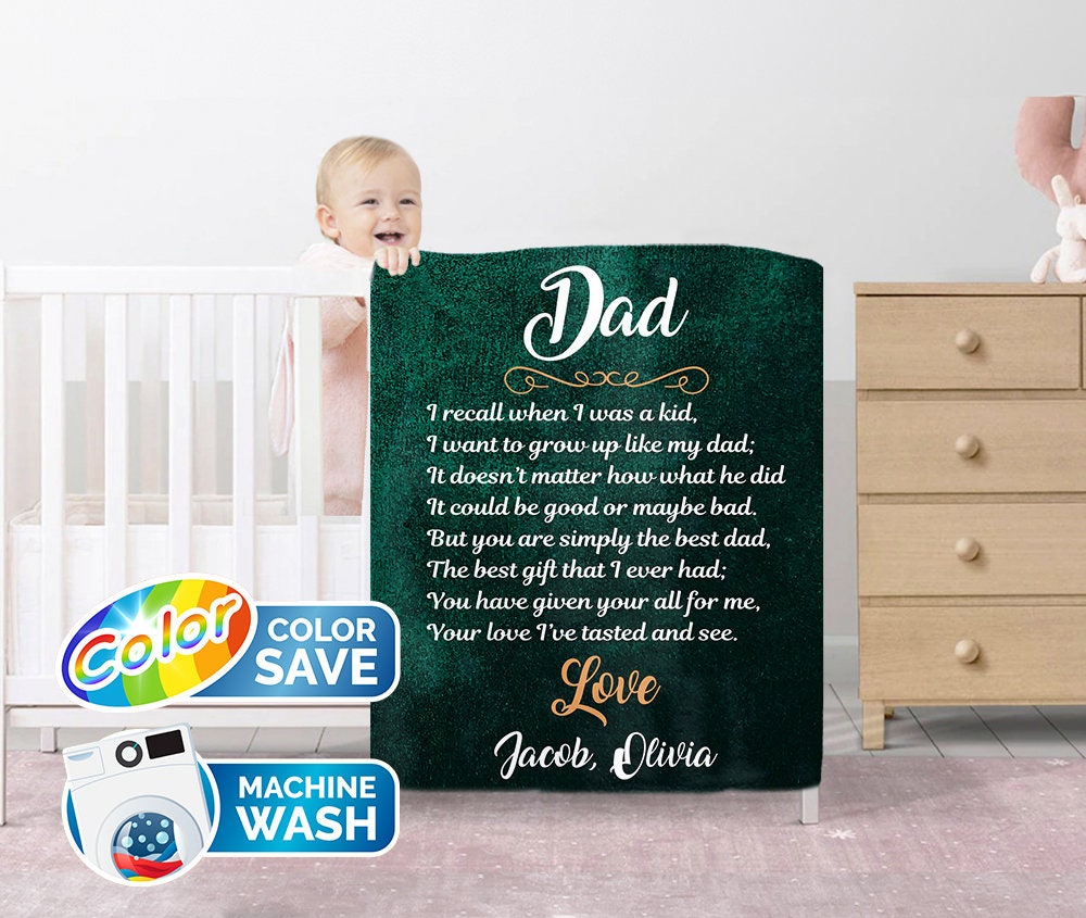 Fathers Day Blanket, Poem for Dad Blanket - Custamazegifts.com 