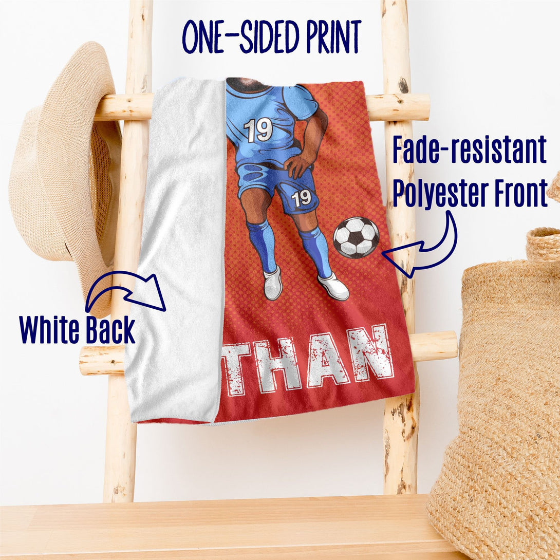 Football Towel, Personalized Photo Towel, Customize Towel with Your Face - Custamazegifts.com 