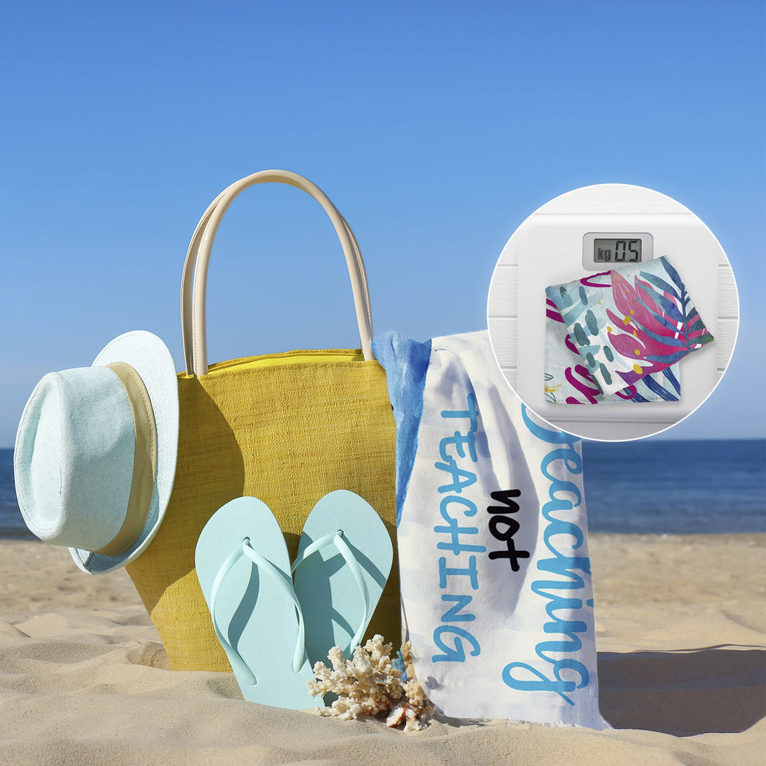 Beaching Not Teaching Towel, Personalized Name Gifts for Teachers T167#3 - Custamazegifts.com 