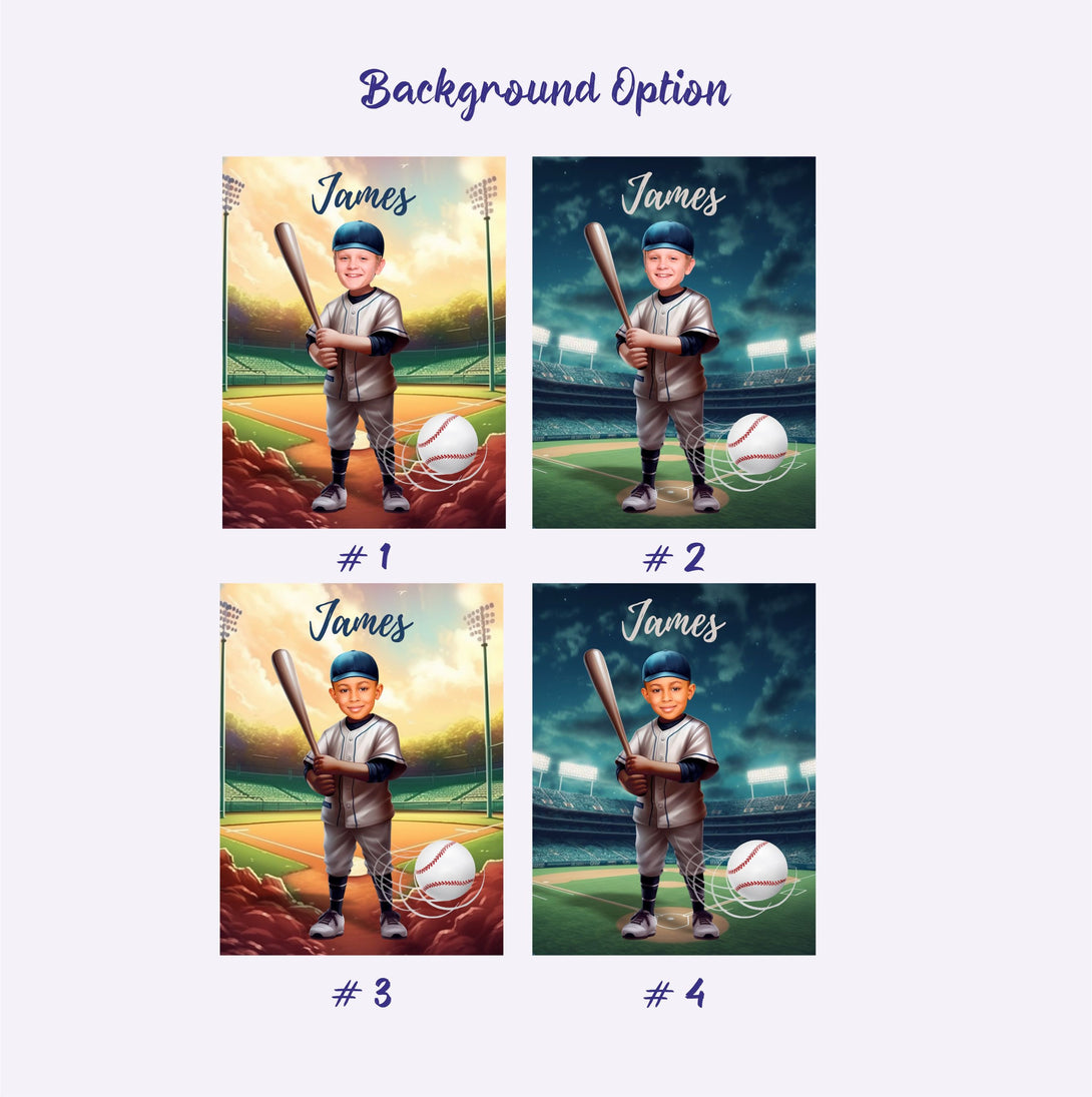 Baseball Boys Photo Kids Custom Face Blanket Gift - Custamazegifts.com 