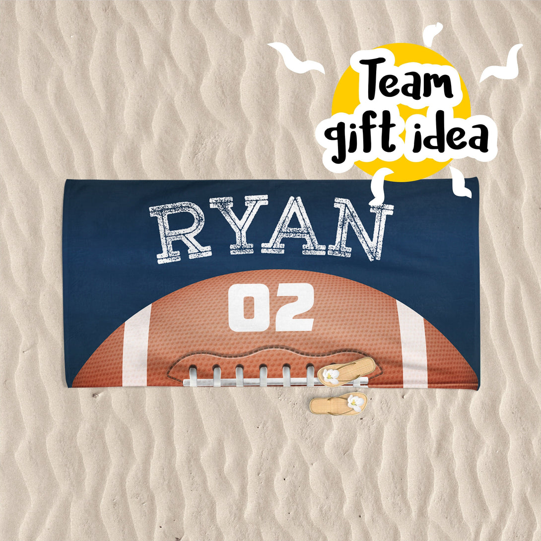 Rugby Towels, Custom Beach Towel with Your Name - Custamazegifts.com 