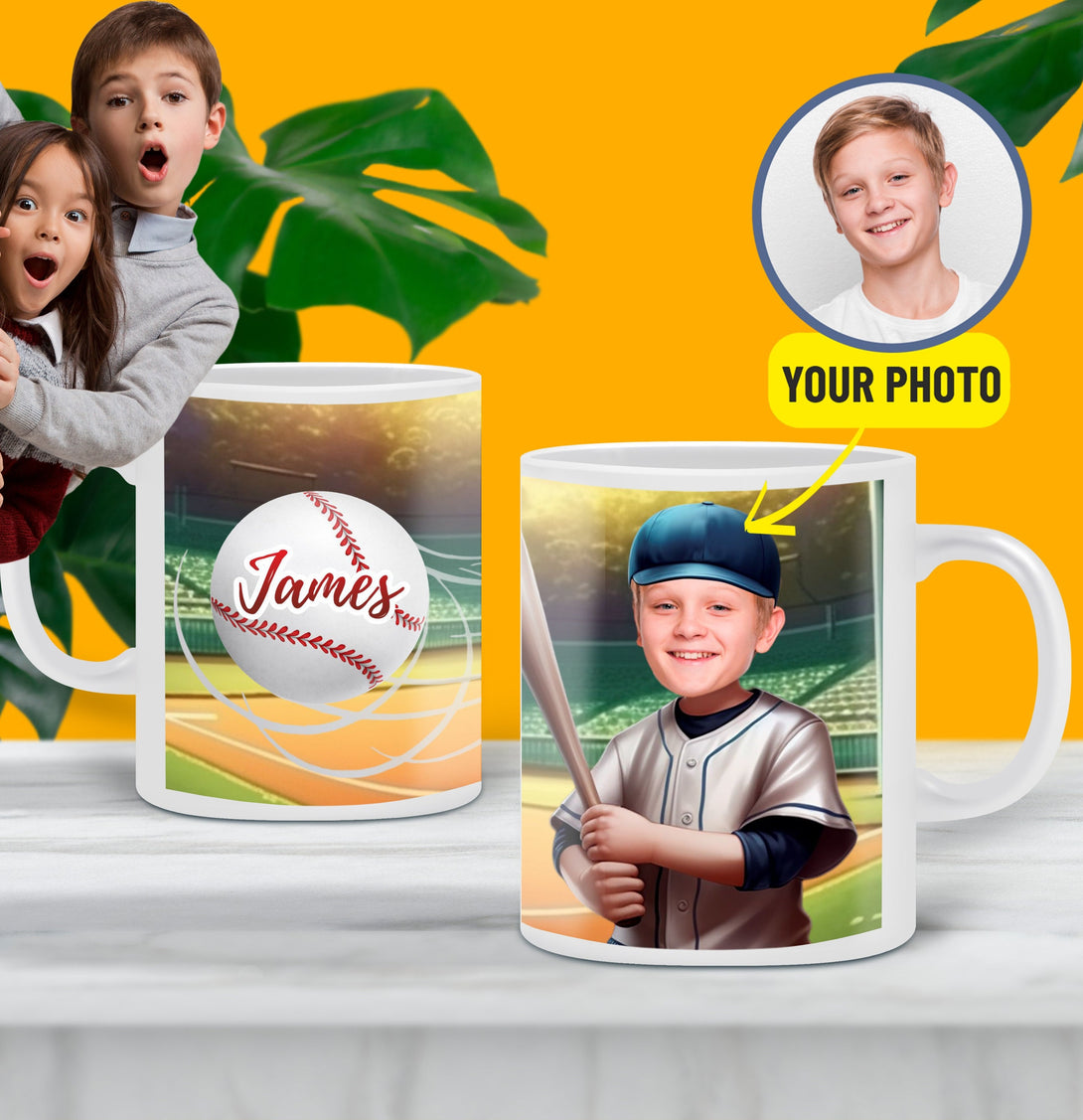 Personalized Gift for Boy Baseball Mug - Custamazegifts.com 