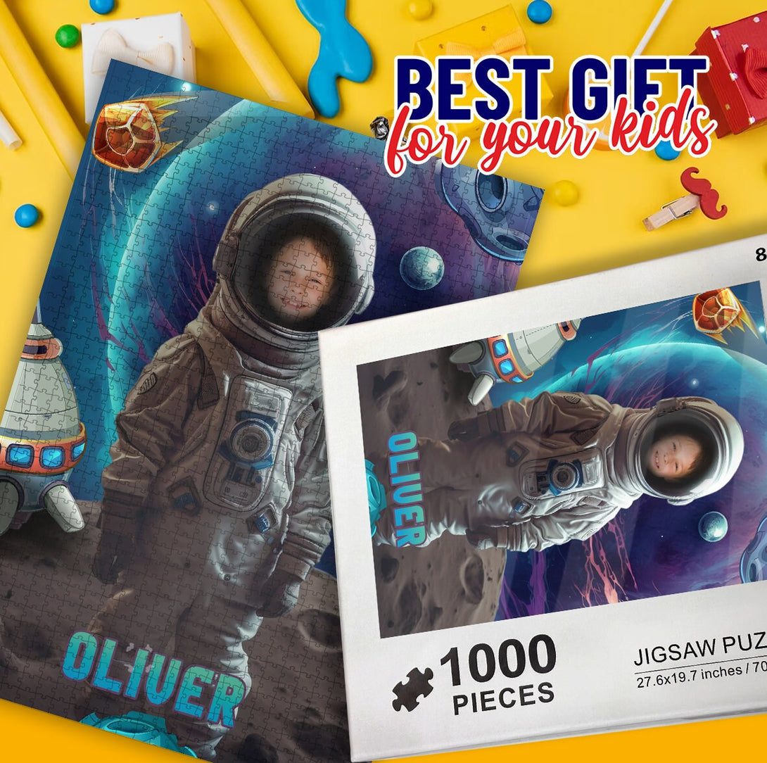 Astronaut Photo Puzzles, Space Fan Birthday Gift - Custamazegifts.com 