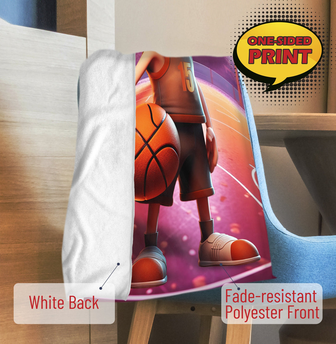 Basketball Personalized Photo Pool Towel, Custom Face Gift - Custamazegifts.com 