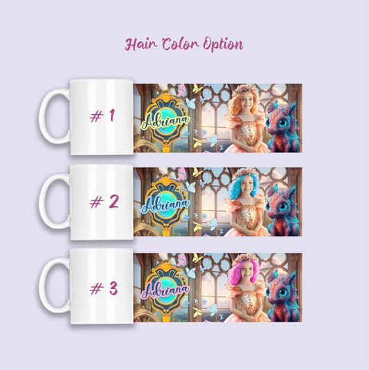 Princess Custom Photo Mug for Her, Kids Party Favor - Custamazegifts.com 