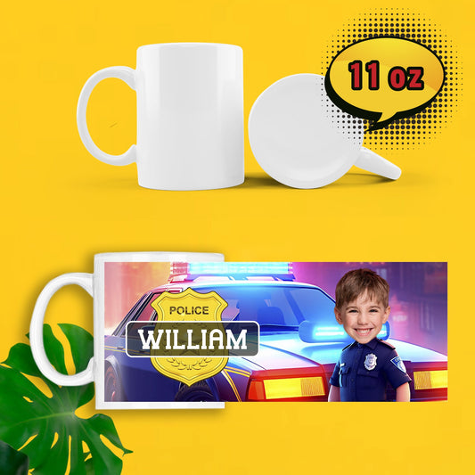 Customized Police Fan Mug, Policeman Photo Gift for Him - Custamazegifts.com 