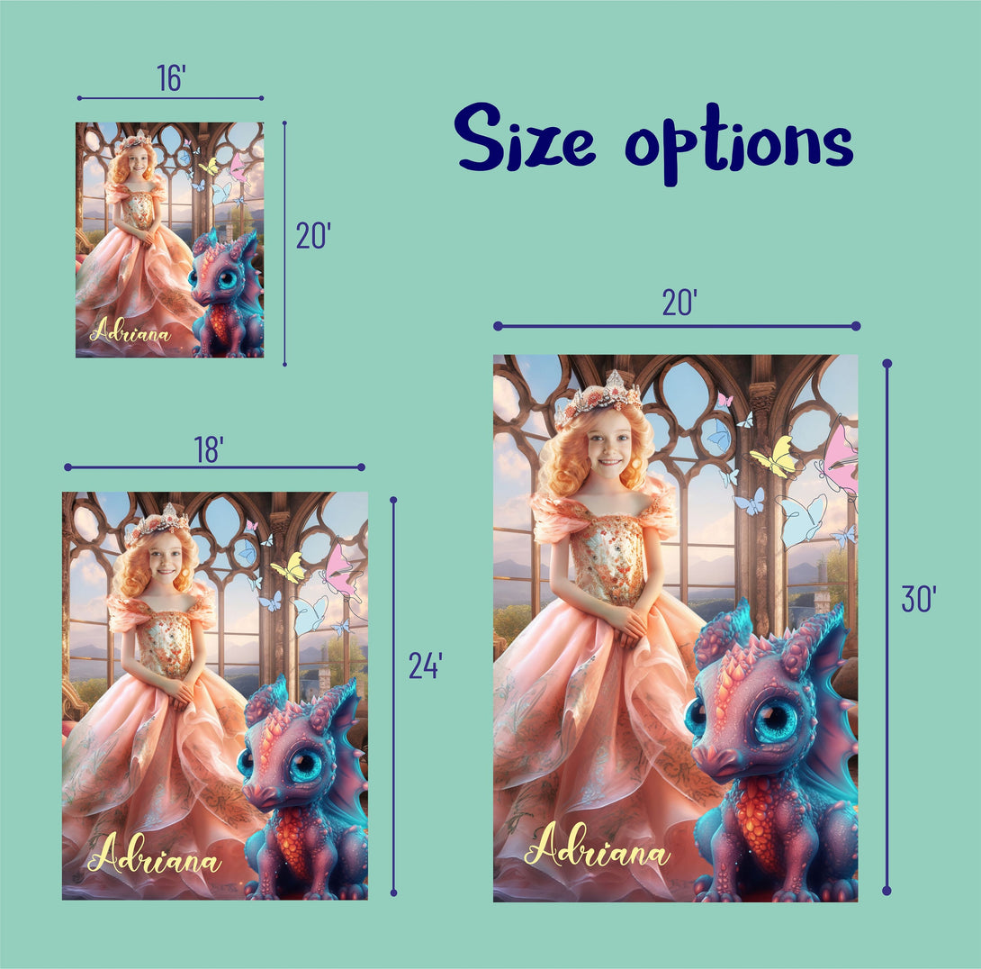 Princess Poster Wall Art with Your Face - Custamazegifts.com 