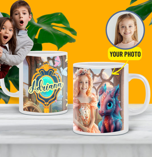 Princess Custom Photo Mug for Her, Kids Party Favor - Custamazegifts.com 