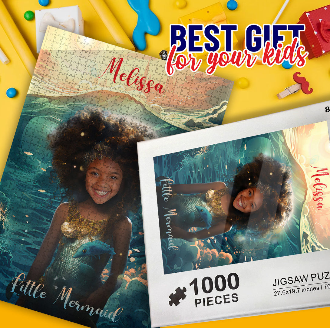 Little Mermaid Puzzle Gift for Girls - Custamazegifts.com 