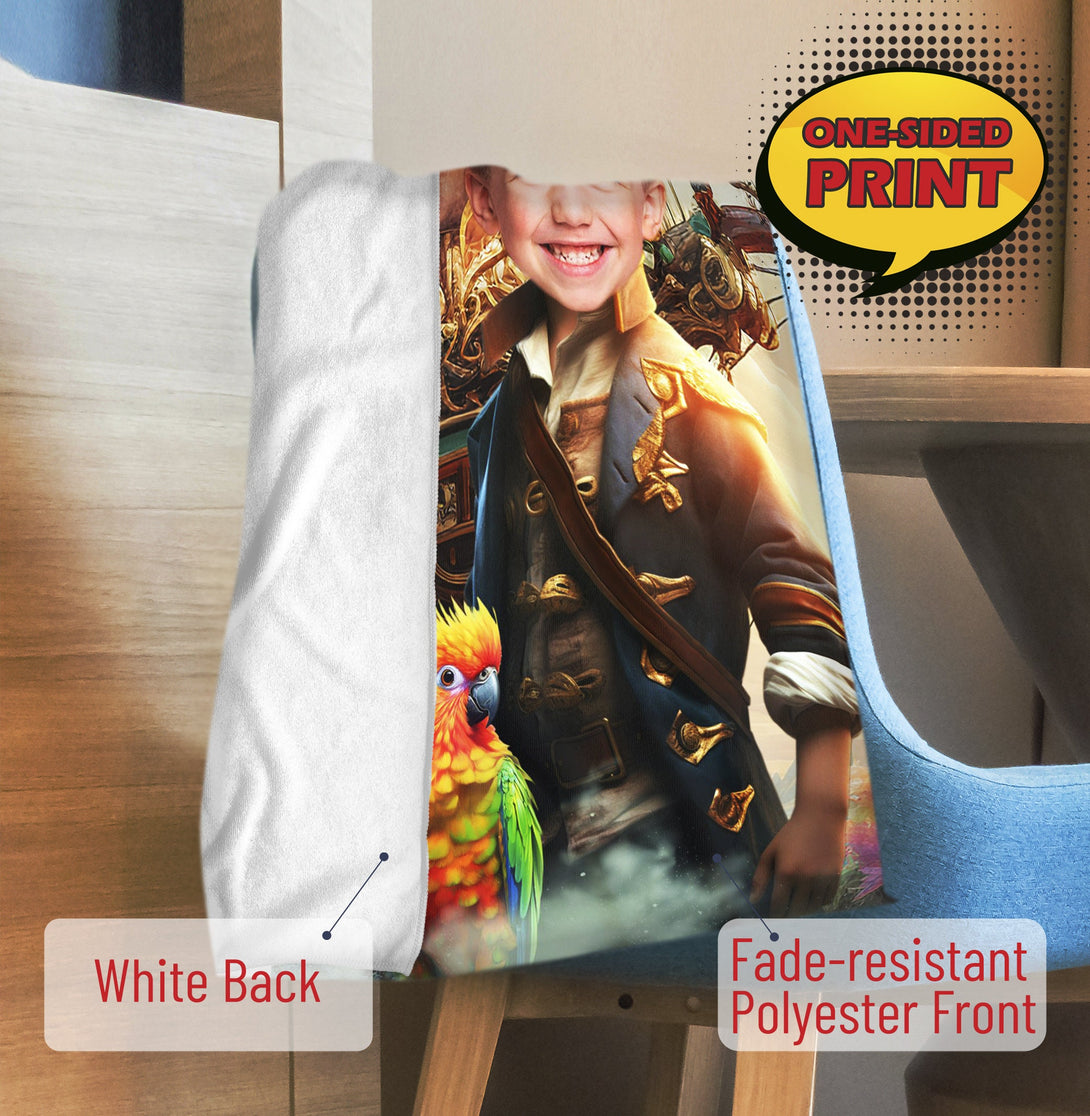 Pirate Captain Photo Towel, Kids Pirate Pool Party Favor for Boys - Custamazegifts.com 