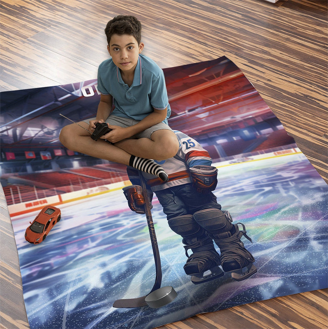 Hockey Fan Custom Boys Blanket - Custamazegifts.com 