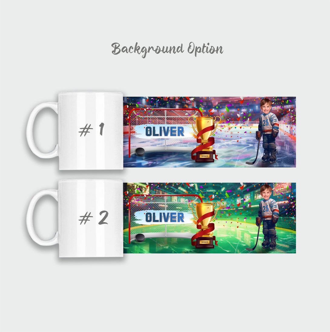 Hockey Team Gift Idea, Personalize Sports Mug with Photo - Custamazegifts.com 