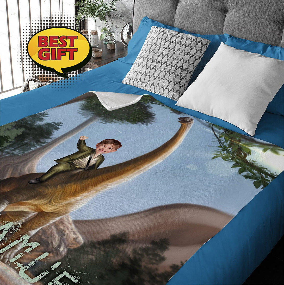 Brachiosaurus - Dino Blanket for Kids - Custamazegifts.com 